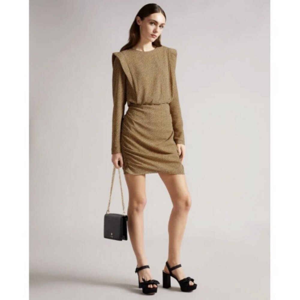 Ted Baker Sz. 6 Quinci Ruched Mini Dress
